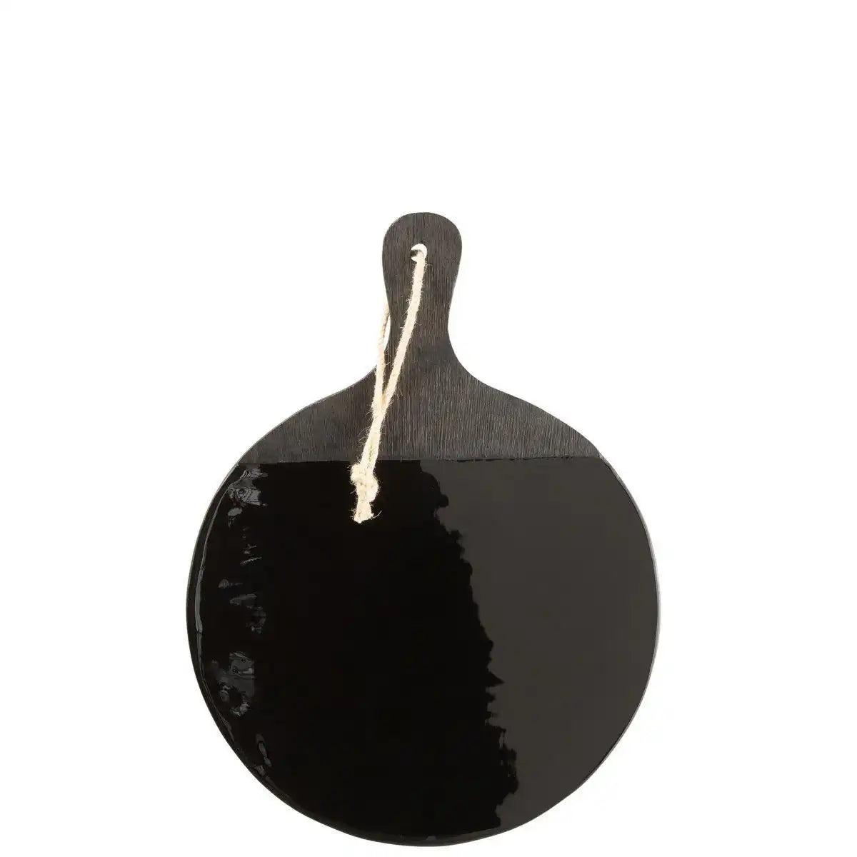 J-Line Round Mango Schneidebrett – Holz – Schwarz - HomeDesign Knaus