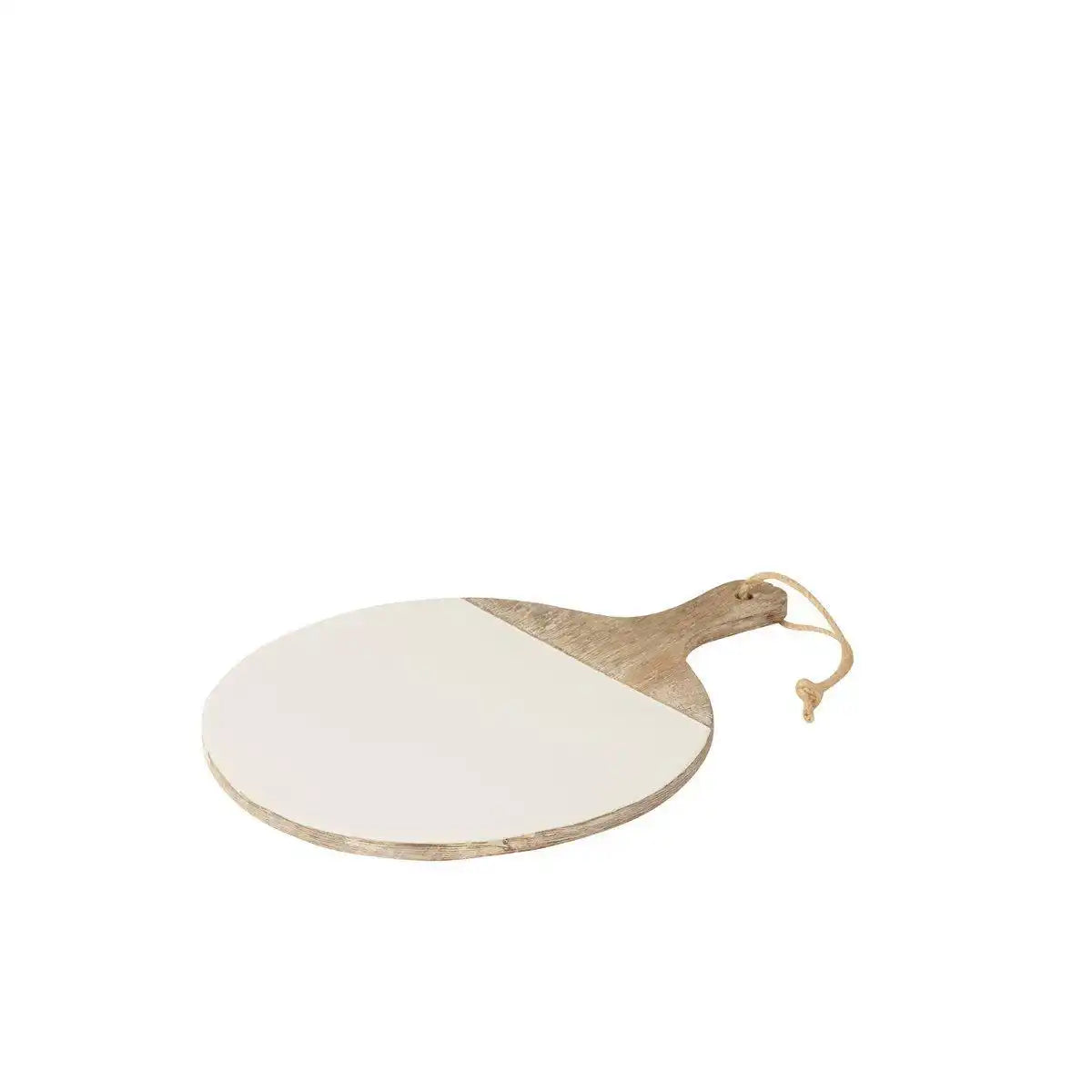 J-Line Round Mango Schneidebrett – Holz – Weiß - HomeDesign Knaus