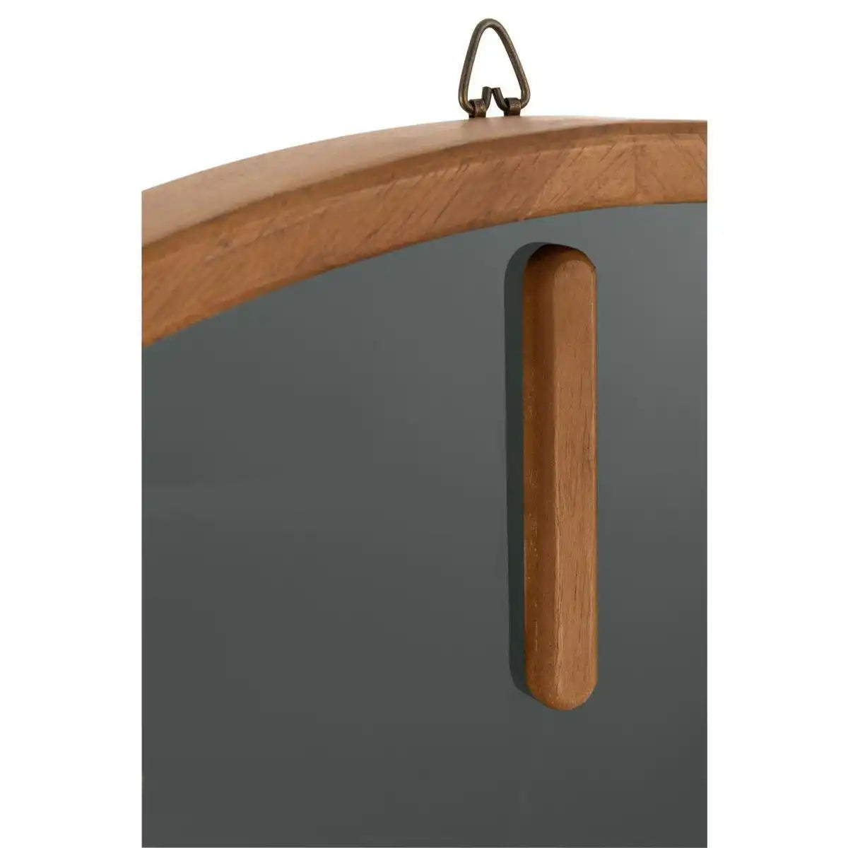 J-Line Runde Uhr – Holz/Glas – braun/schwarz – M – Ø 60 cm - HomeDesign Knaus