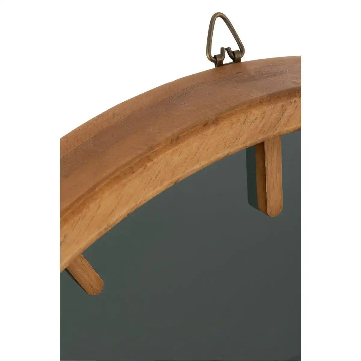 J-Line Runde Uhr – Holz/Glas – braun/schwarz – Ø 40 cm - HomeDesign Knaus