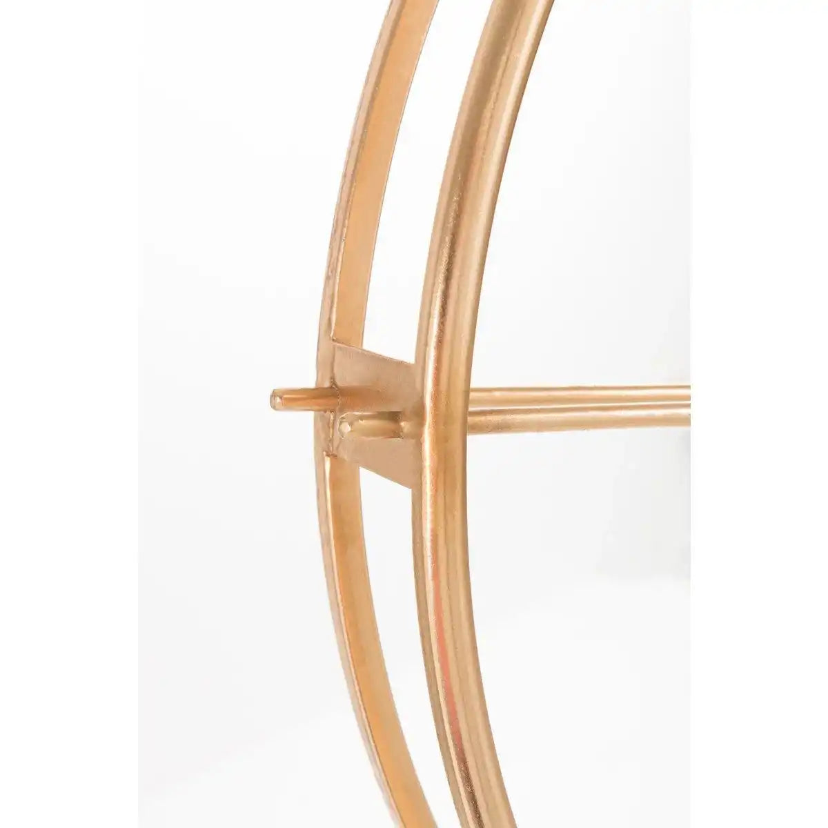 J-Line Runde Uhr – Metall – Gold – S – Ø 80 cm - HomeDesign Knaus