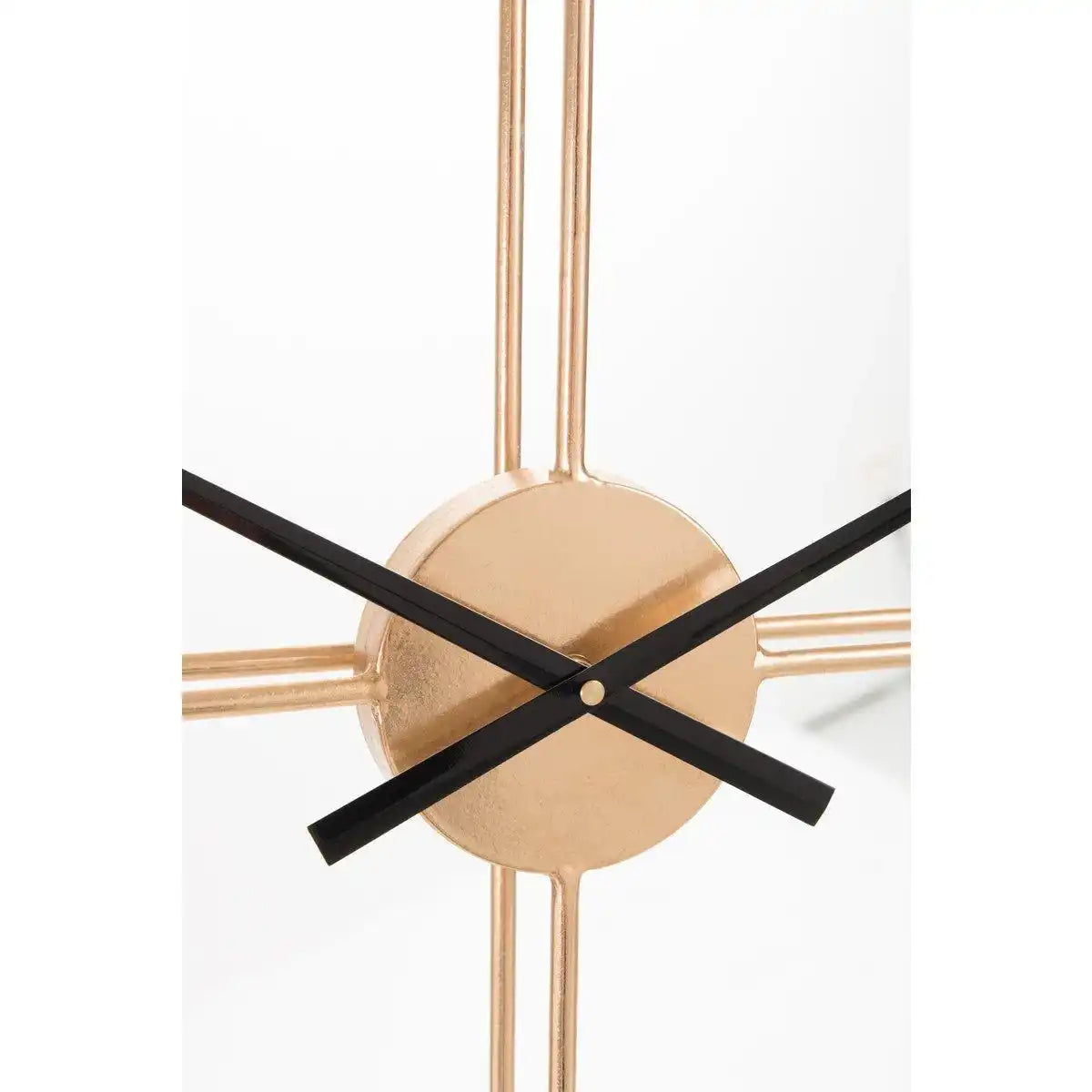 J-Line Runde Uhr – Metall – Gold – S – Ø 80 cm - HomeDesign Knaus