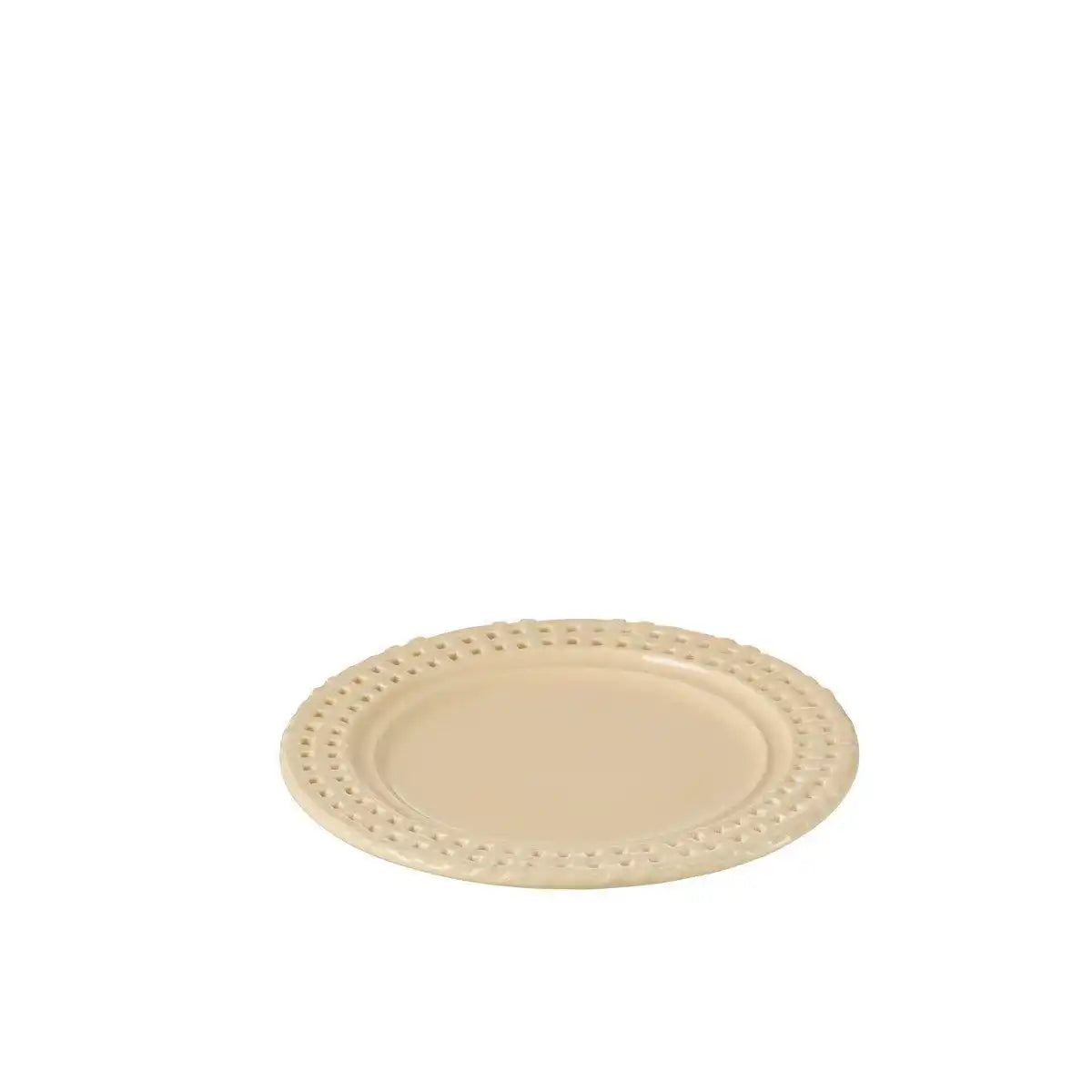 J-Line Runder Teller - Keramik - Pfirsich - - HomeDesign Knaus
