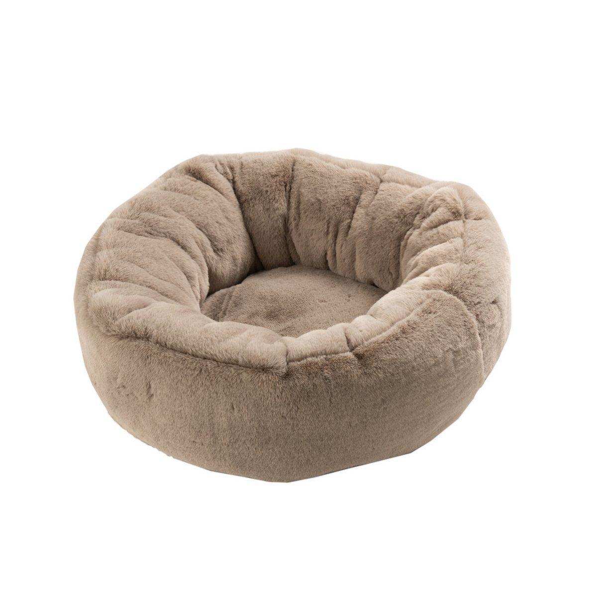 J-Line Rundes Katzenbett – Textil – Hellgrau - HomeDesign Knaus