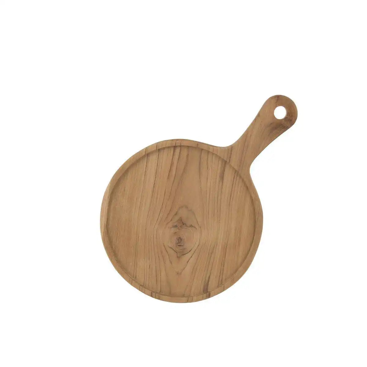 J-Line Rundes Schneidebrett – Holz – Natur – M - HomeDesign Knaus