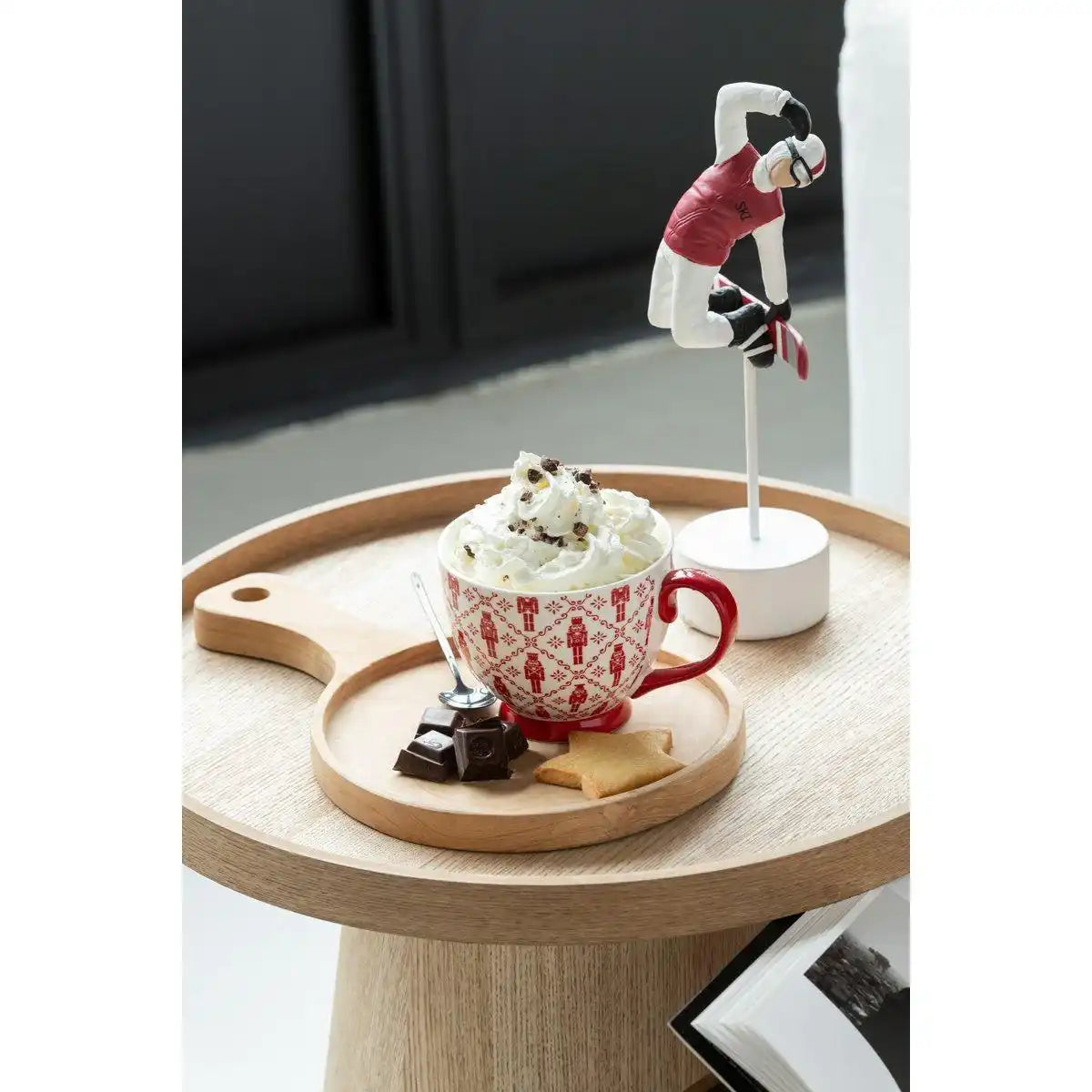 J-Line Rundes Schneidebrett – Holz – Natur – S - HomeDesign Knaus