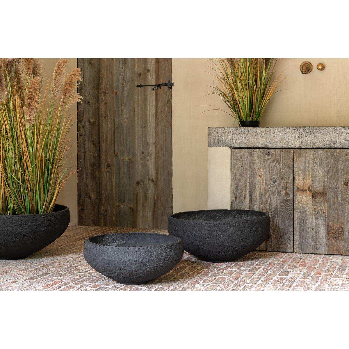 J-Line S/3 Schüssel Fiber Clay Schwarz - HomeDesign Knaus
