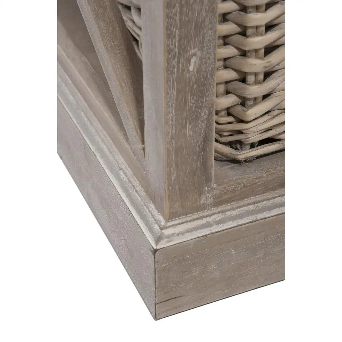 J-Line Salontafel Rechthoek - 2 schuiven en 1 mand - hout - grijs - HomeDesign Knaus
