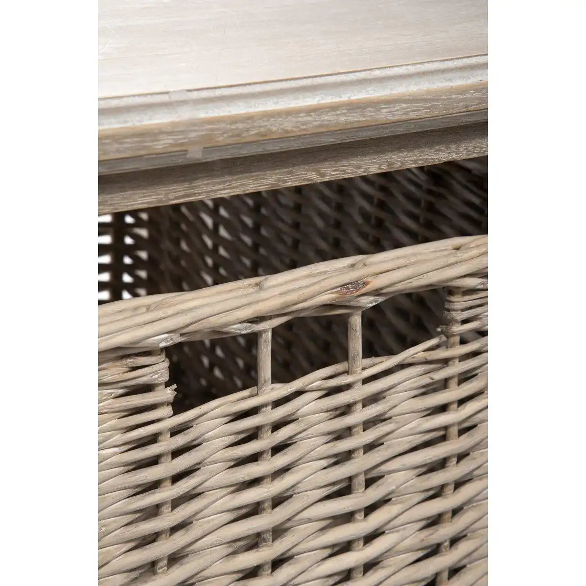 J-Line Salontafel Rechthoek - 2 schuiven en 1 mand - hout - grijs - HomeDesign Knaus