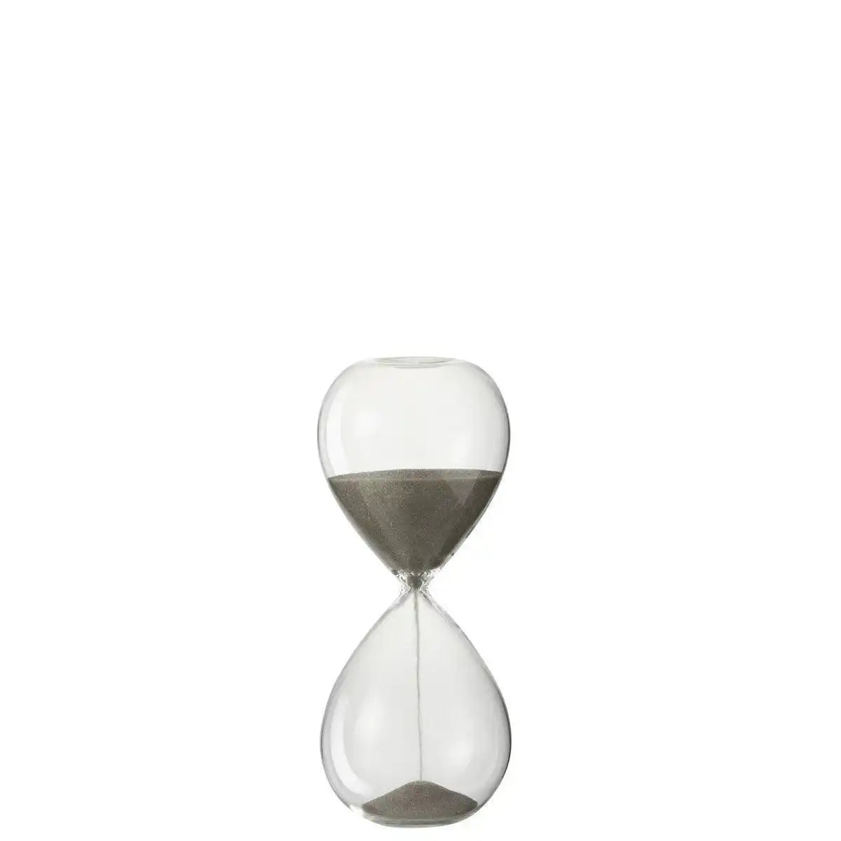 J-Line Sanduhr Deco – Glas/Sand – Grau – klein - HomeDesign Knaus