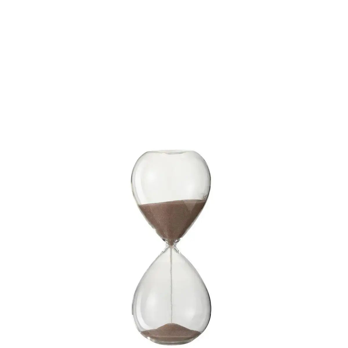 J-Line Sanduhr Deko Glas/Sand Hellrosa Klein - HomeDesign Knaus