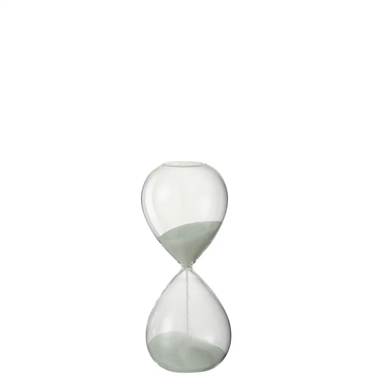 J-Line Sanduhr Deko Glas/Sandweiß Klein - HomeDesign Knaus