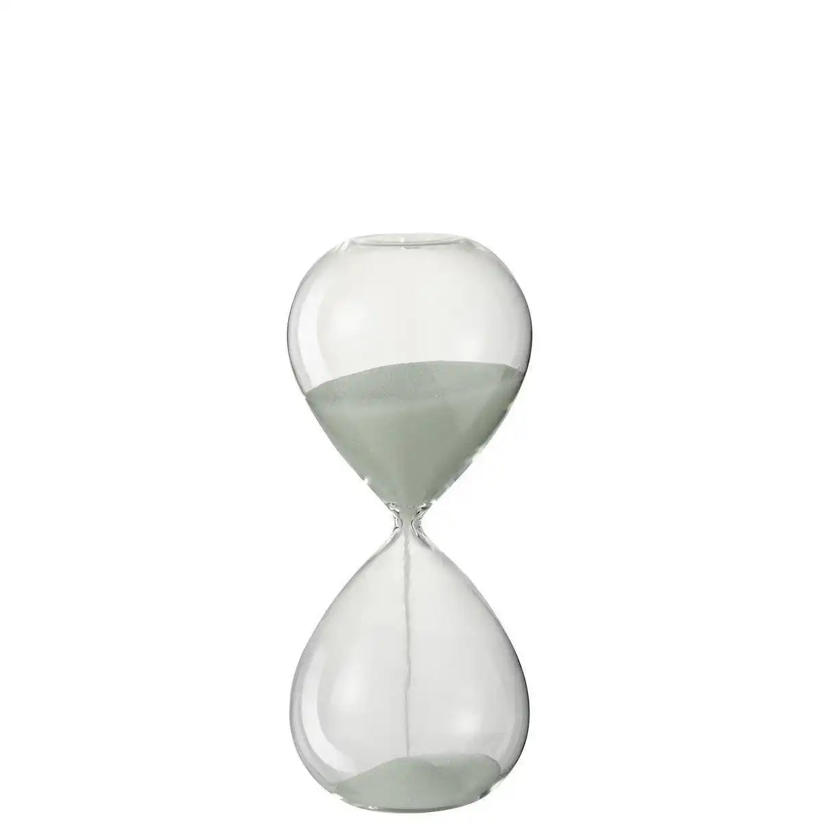 J-Line Sanduhr Deko Glas/Sandweiß Medium - HomeDesign Knaus