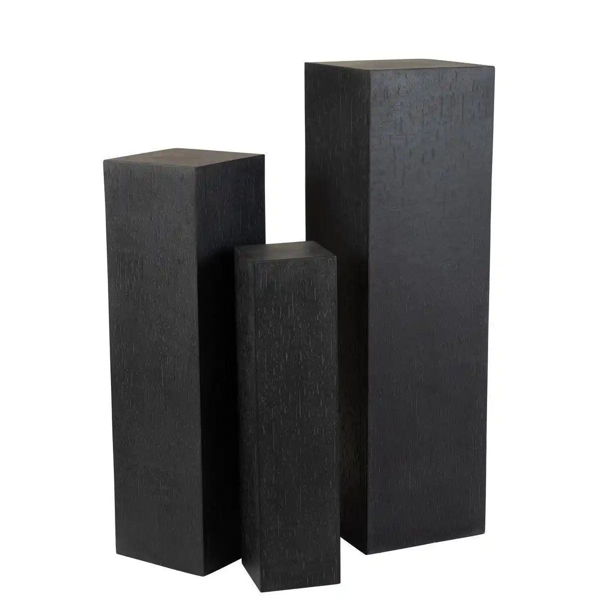 J-Line-Säule, rechteckig, hoch, Ton, Schwarz, groß - HomeDesign Knaus