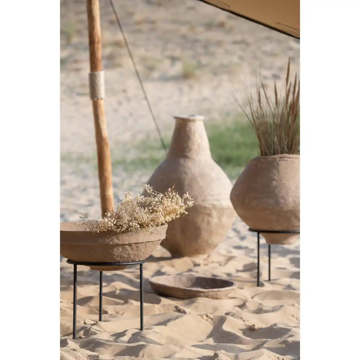 J-Line Scale On Foot Chad Paper Mache Brown - HomeDesign Knaus