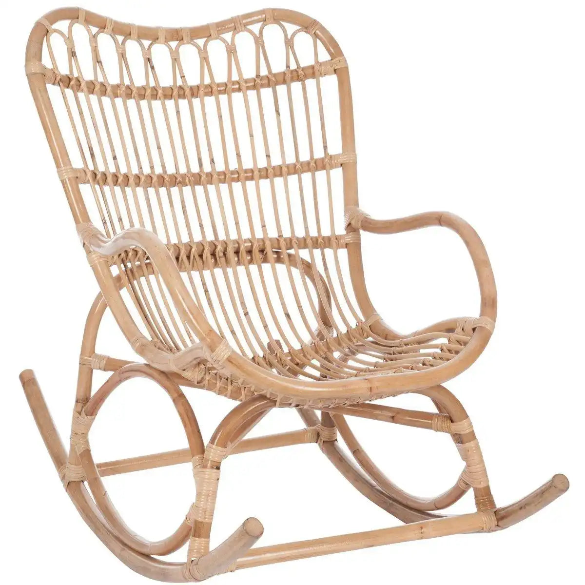 J-Line Schaukelstuhl Rattan Natur - HomeDesign Knaus