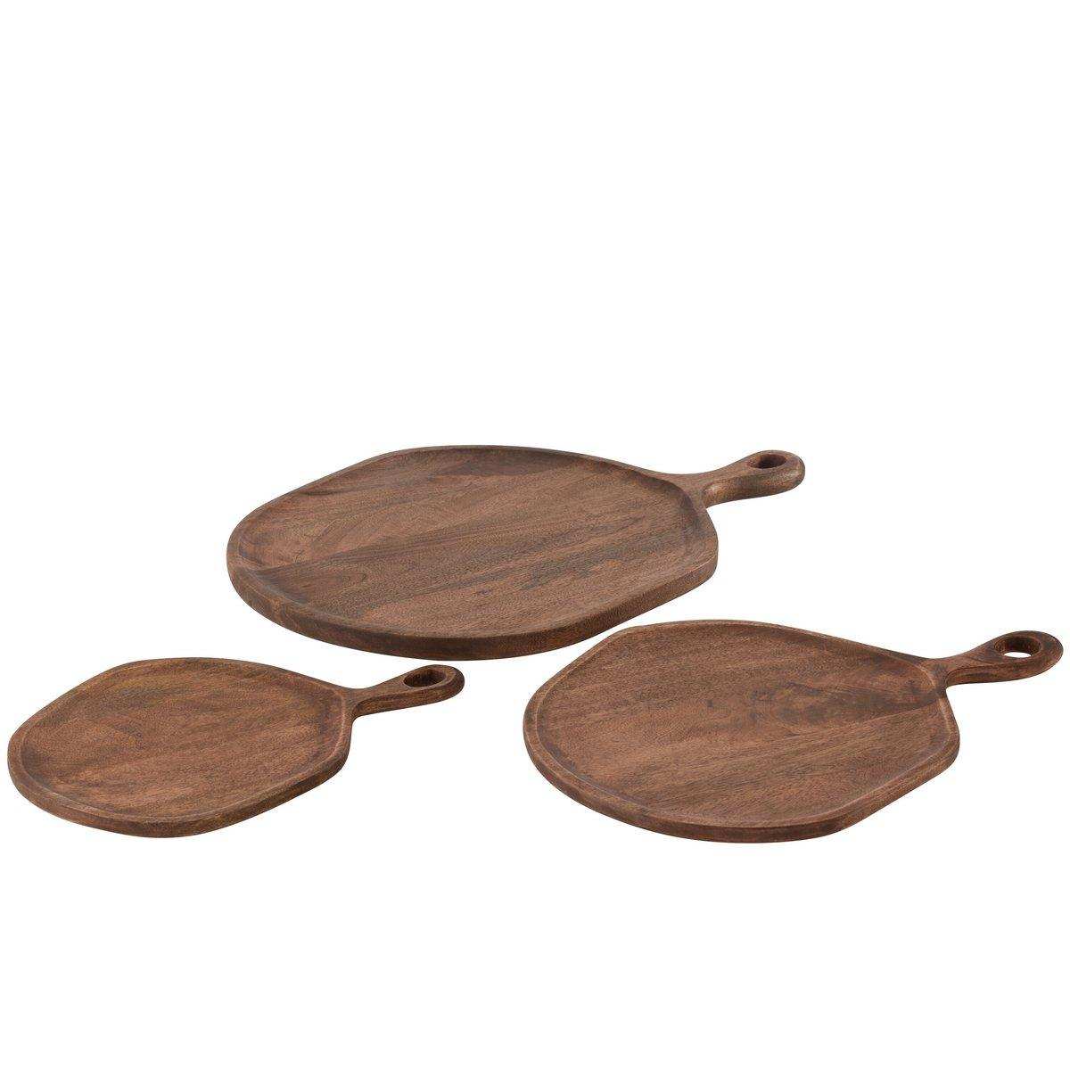J-Line Schneidebrett Goa Mangoholz Braun Groß - HomeDesign Knaus
