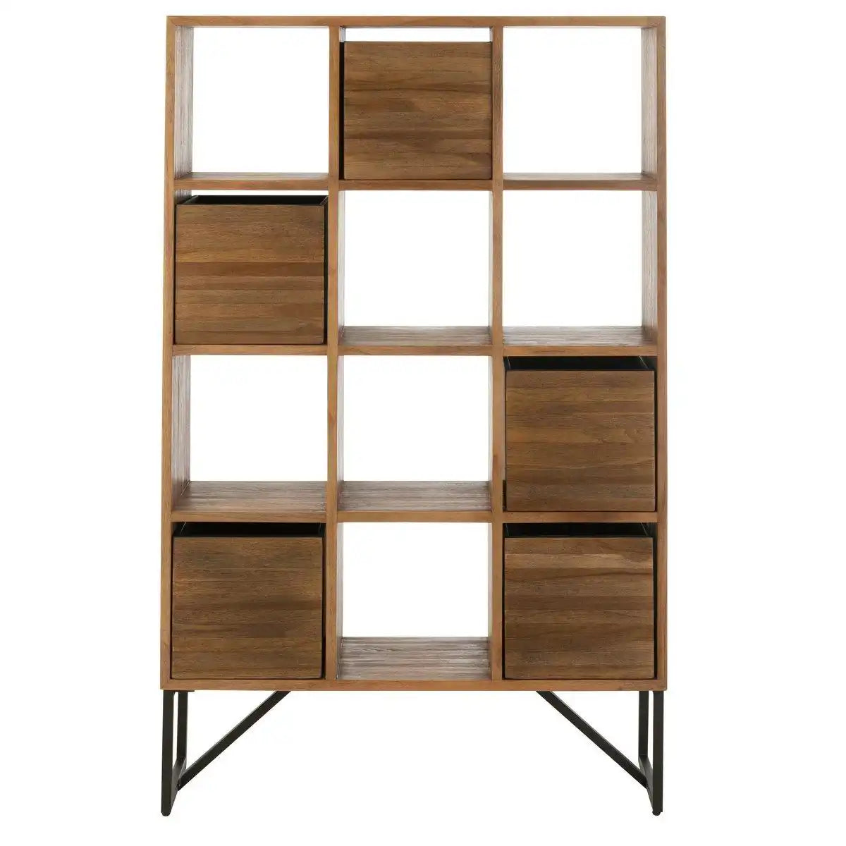 J-Line Schrank mit Schubladen, recyceltes Teakholz, natur - HomeDesign Knaus