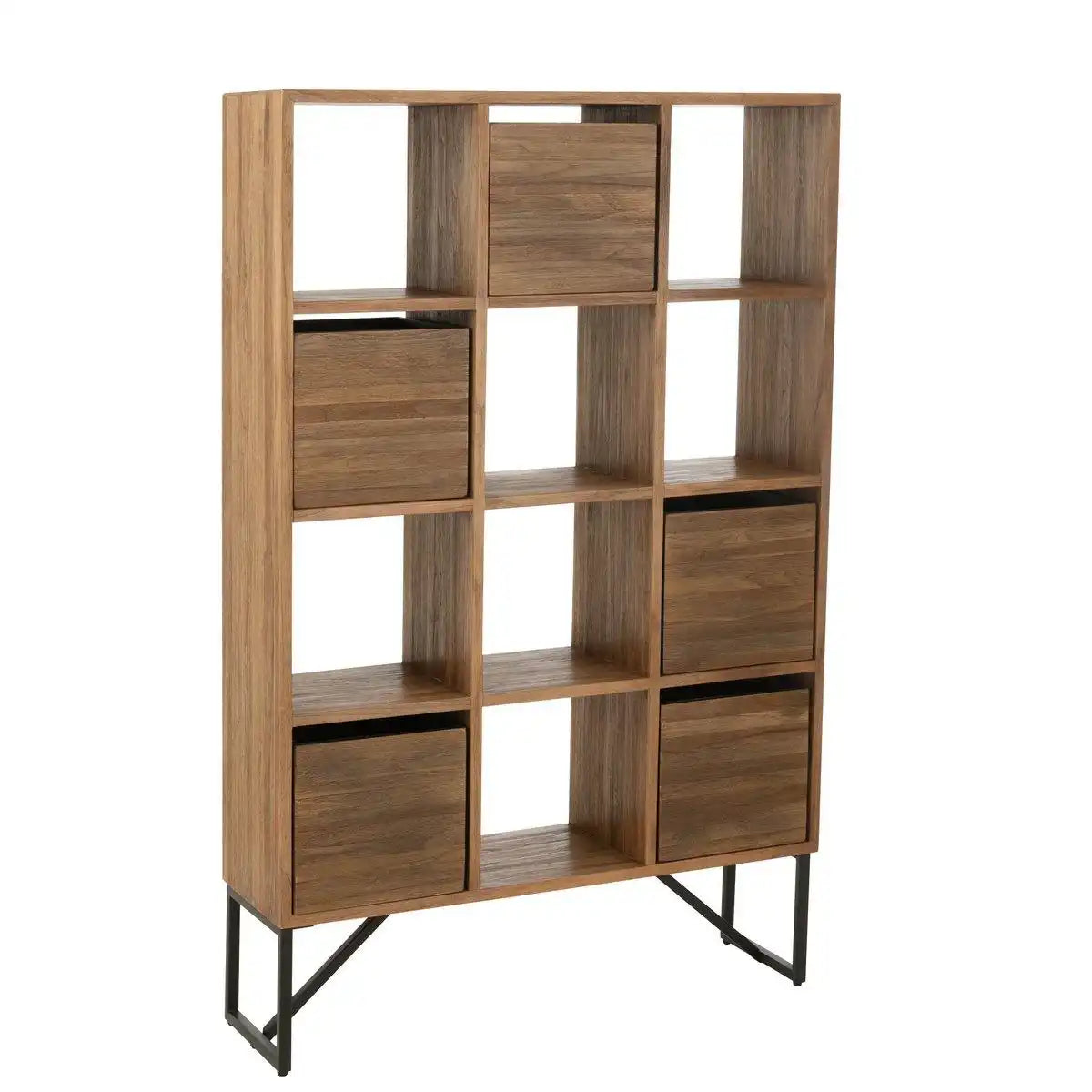 J-Line Schrank mit Schubladen, recyceltes Teakholz, natur - HomeDesign Knaus