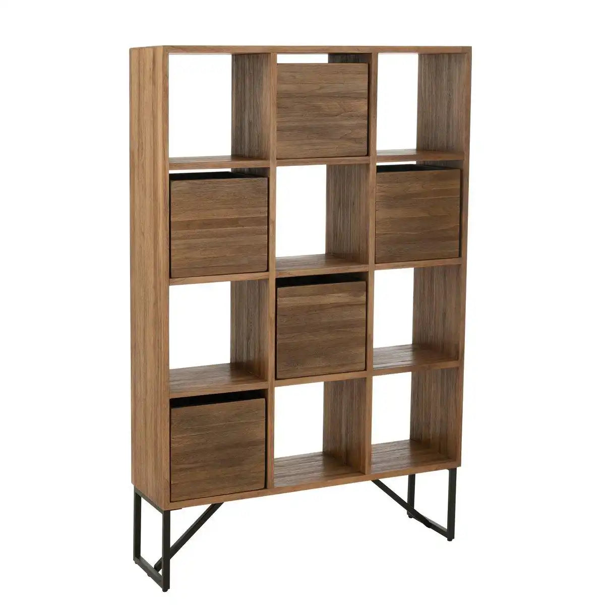 J-Line Schrank mit Schubladen, recyceltes Teakholz, natur - HomeDesign Knaus