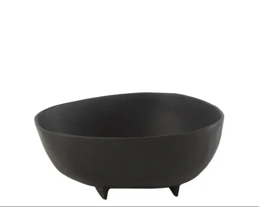 J-Line Schüssel Goa Aluminium Schwarz Groß - HomeDesign Knaus
