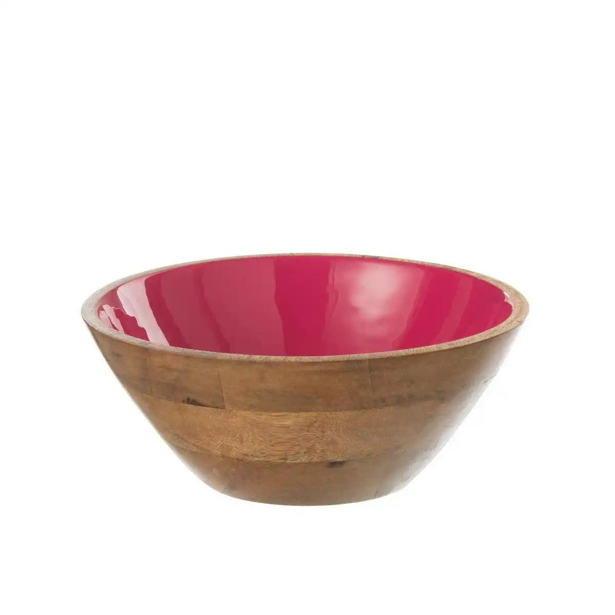 J-Line Schüssel – Holz – Fuchsia – groß - HomeDesign Knaus