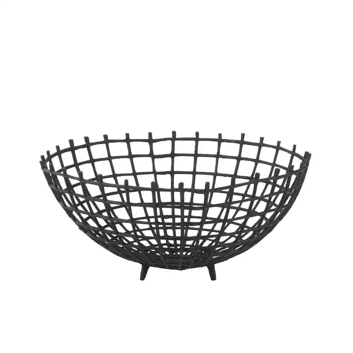 J-Line Schüssel – Metall – Schwarz – groß - HomeDesign Knaus