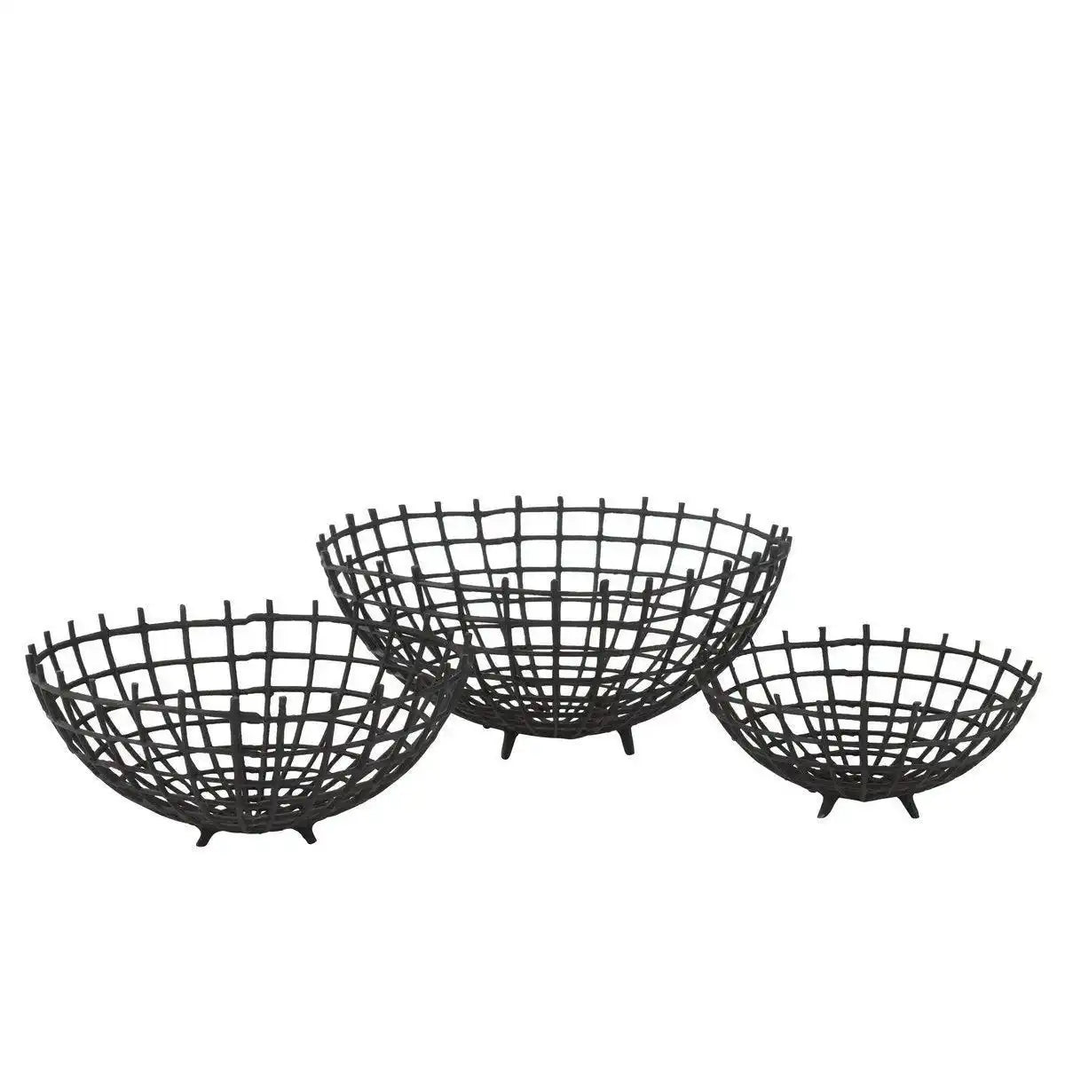 J-Line Schüssel – Metall – Schwarz – groß - HomeDesign Knaus