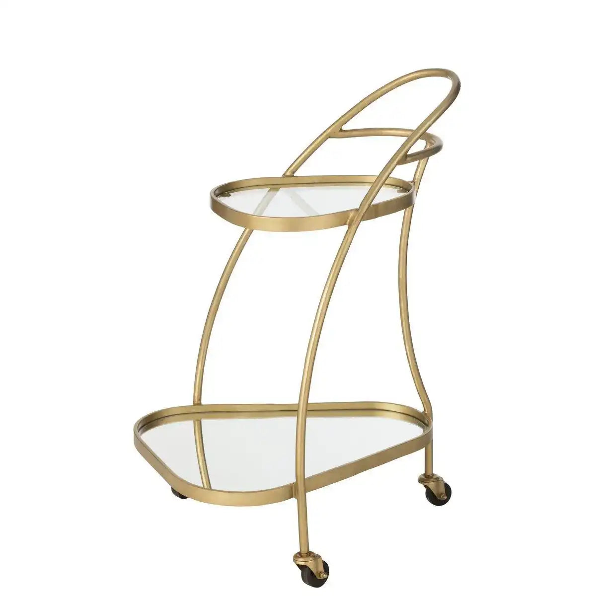J-Line Servicewagen, dreieckig, Metall/Spiegelgold - HomeDesign Knaus