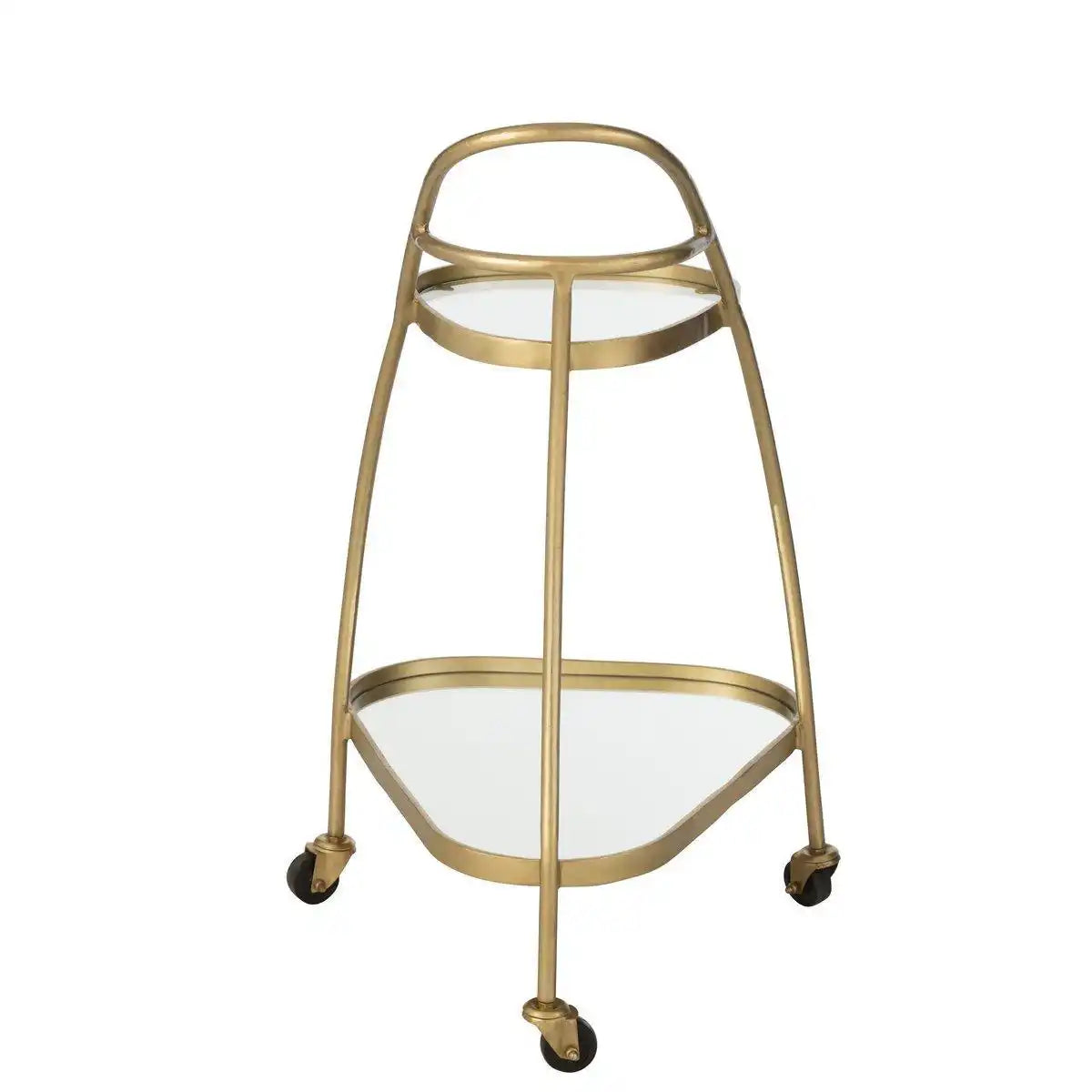 J-Line Servicewagen, dreieckig, Metall/Spiegelgold - HomeDesign Knaus