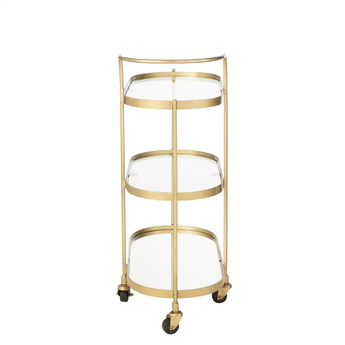J-Line Servicewagen Ovales Metall/Spiegelgold - HomeDesign Knaus