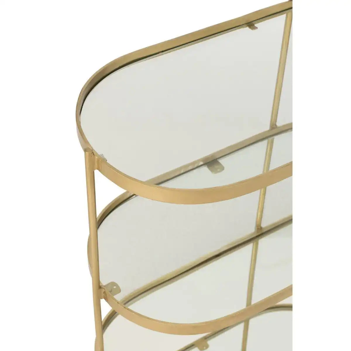 J-Line Servicewagen Ovales Metall/Spiegelgold - HomeDesign Knaus