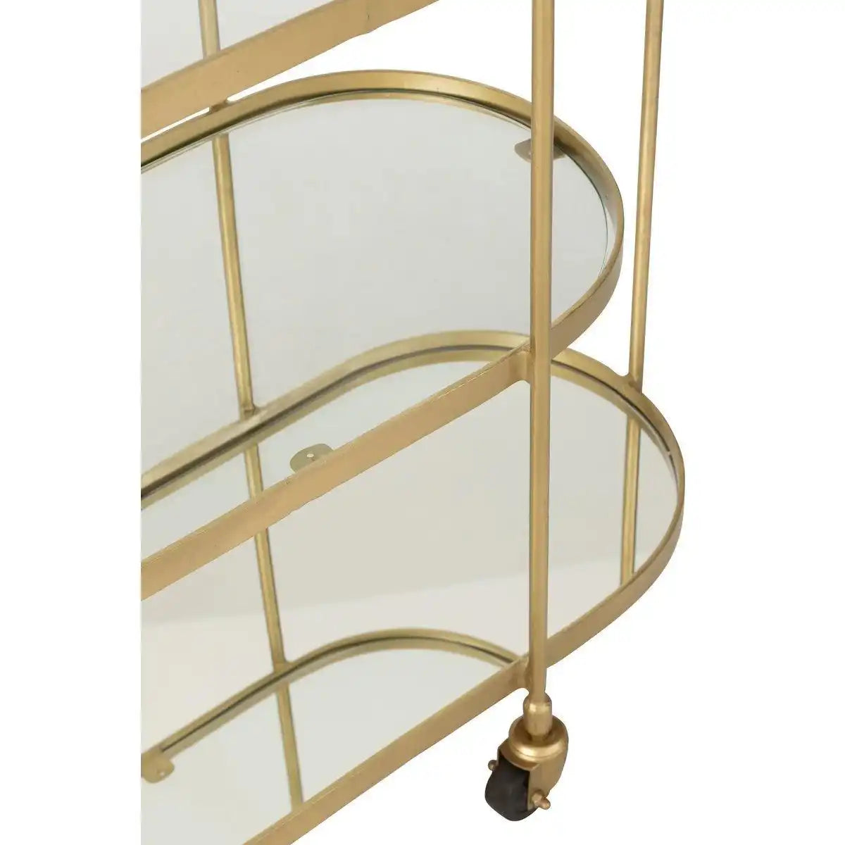 J-Line Servicewagen Ovales Metall/Spiegelgold - HomeDesign Knaus