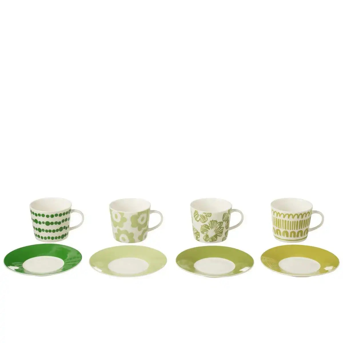 J-Line Set 4 Beutel + Geschirrbox, Keramik, Grün, groß - HomeDesign Knaus