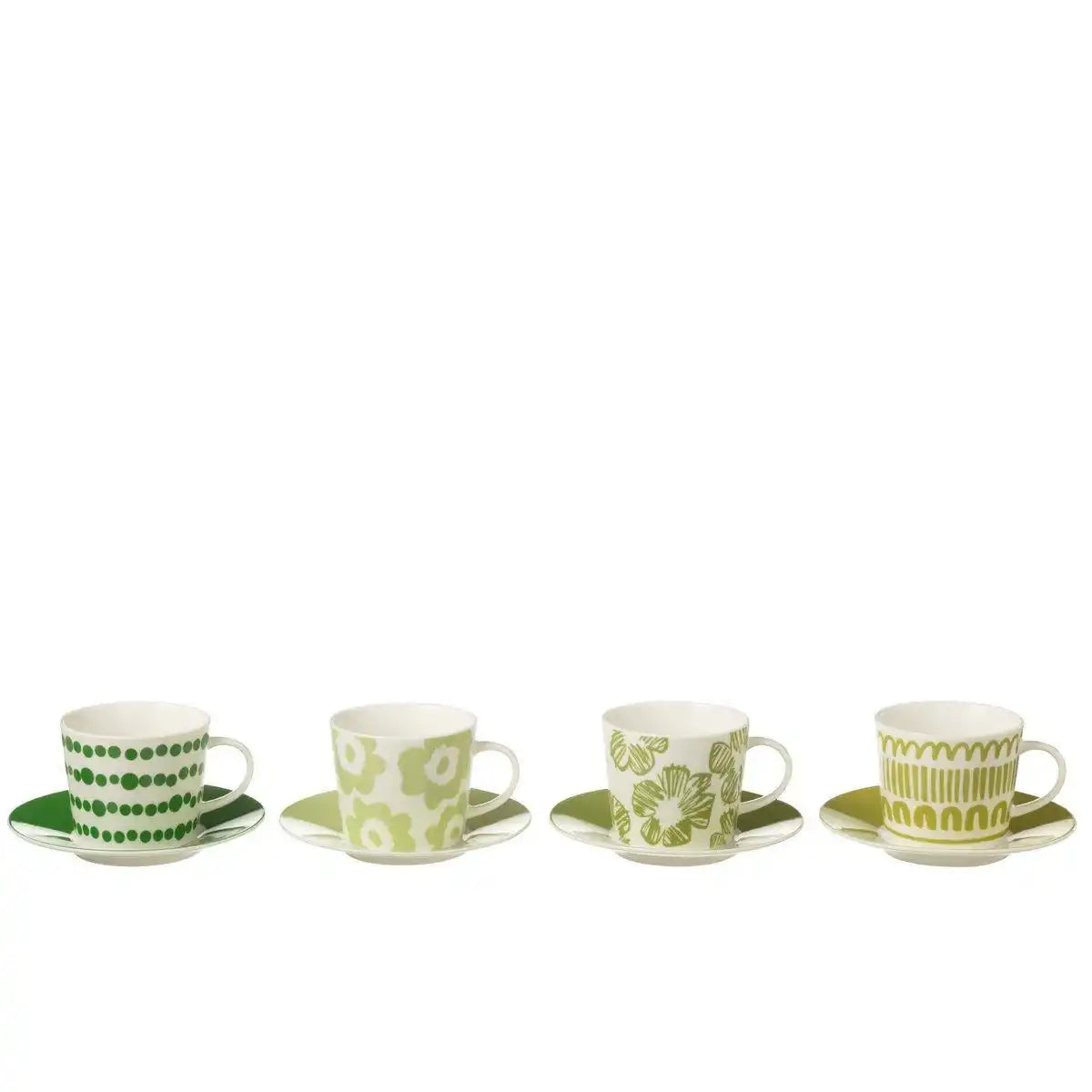 J-Line Set 4 Beutel + Geschirrbox, Keramik, Grün, groß - HomeDesign Knaus