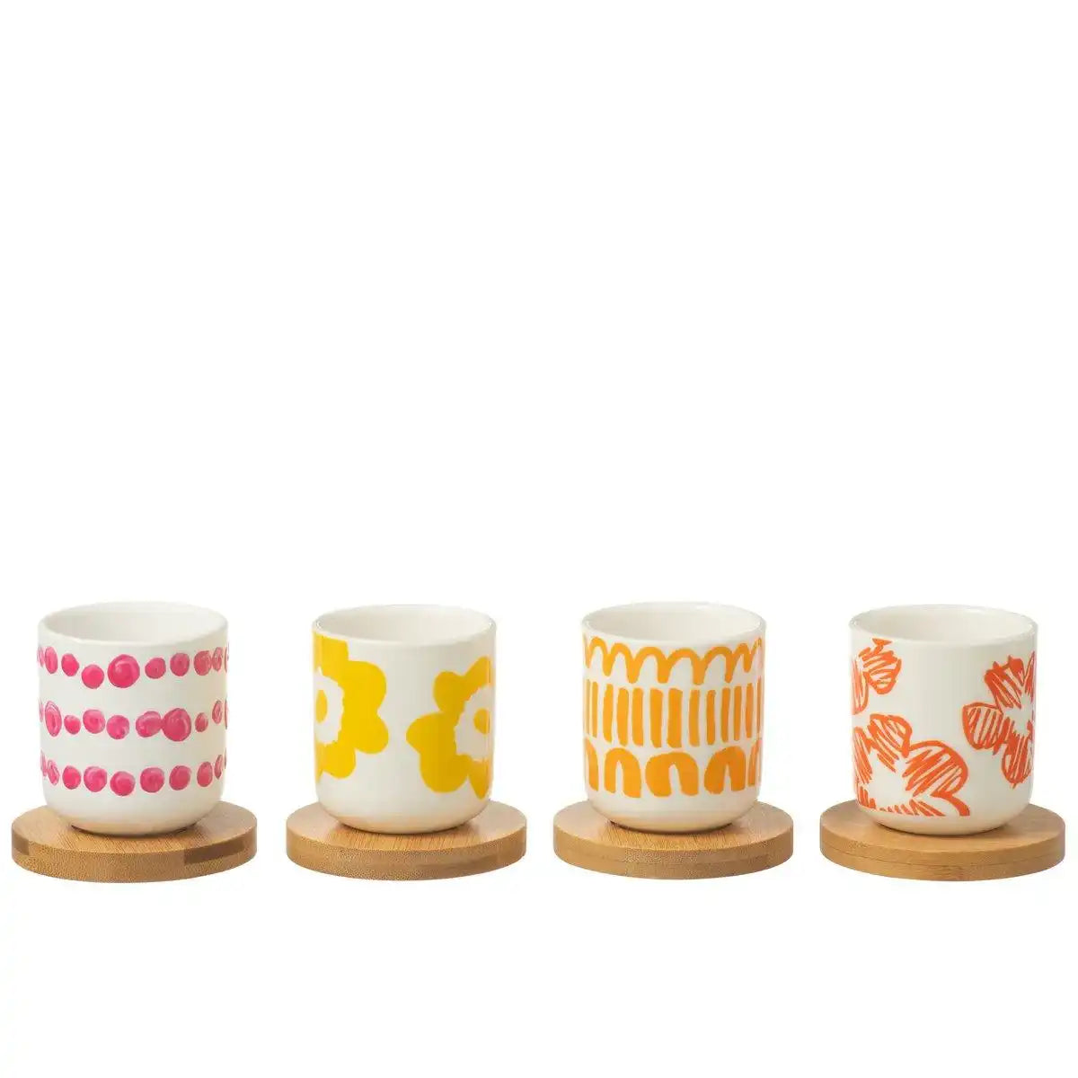J-Line Set 4 Beutel + Schüssel Bambusbox Keramikmischung - HomeDesign Knaus