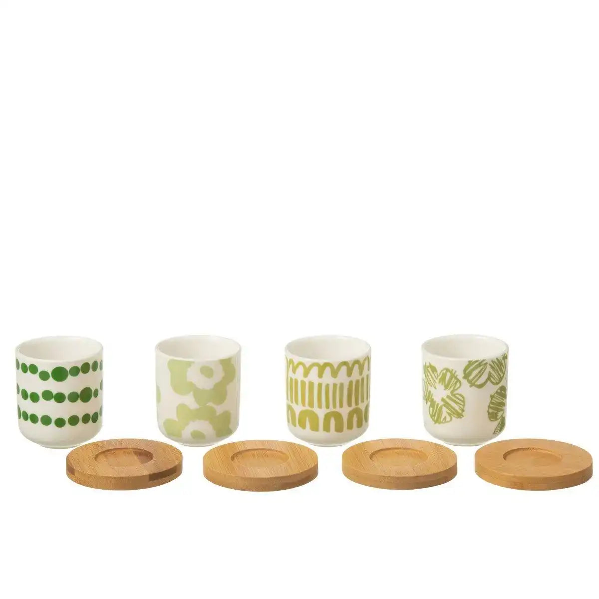 J-Line Set 4 Taschen + Bulkhead Bambusbox Keramik Grün - HomeDesign Knaus
