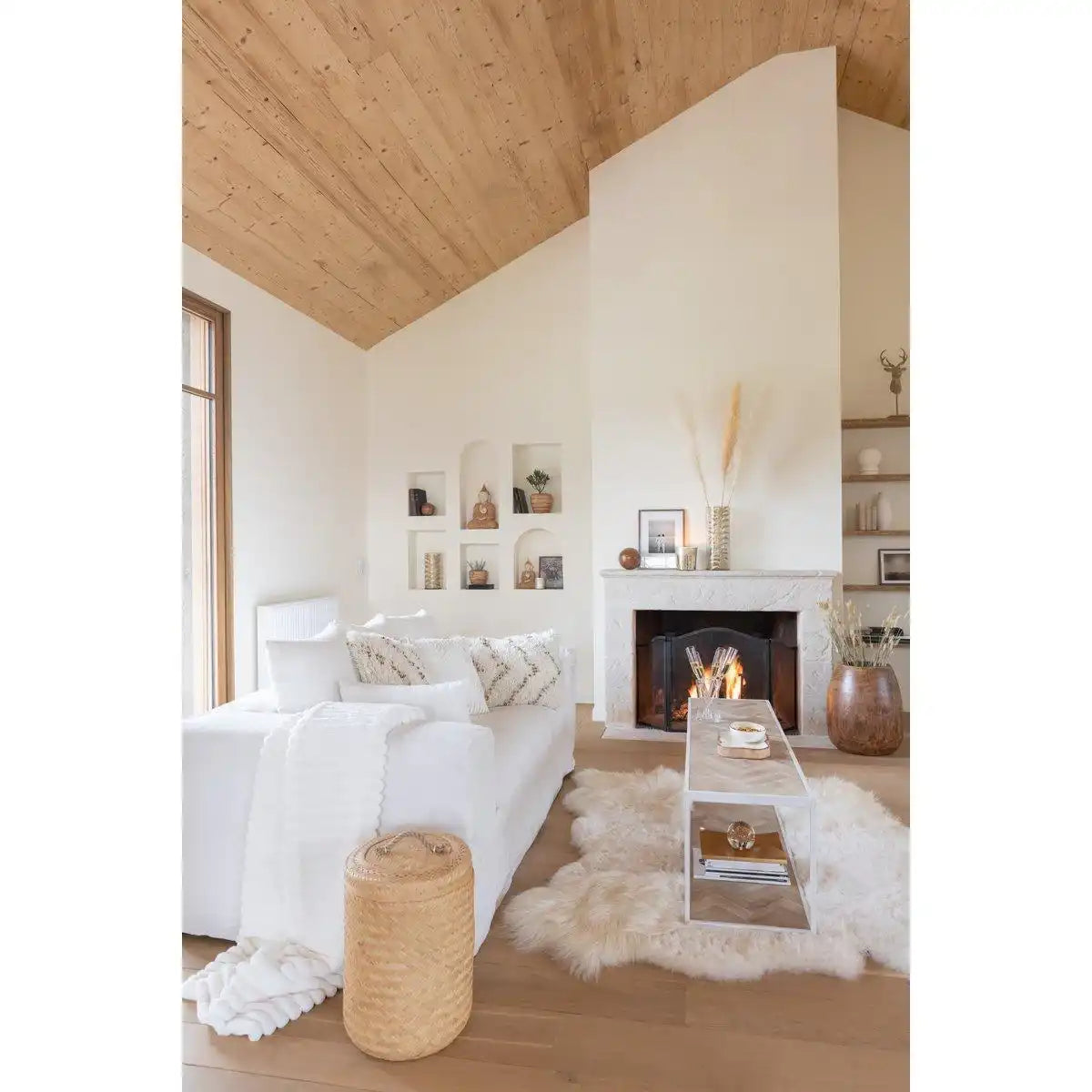 J-Line Set mit 2 Aufbewahrungskörben Rund – Bambus – Natur - HomeDesign Knaus