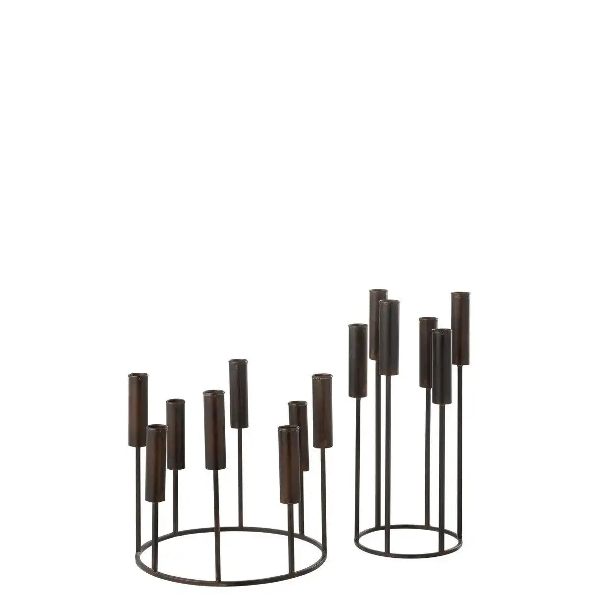 J-Line Set mit 2 Kerzenhaltern Pierre Iron Black - HomeDesign Knaus