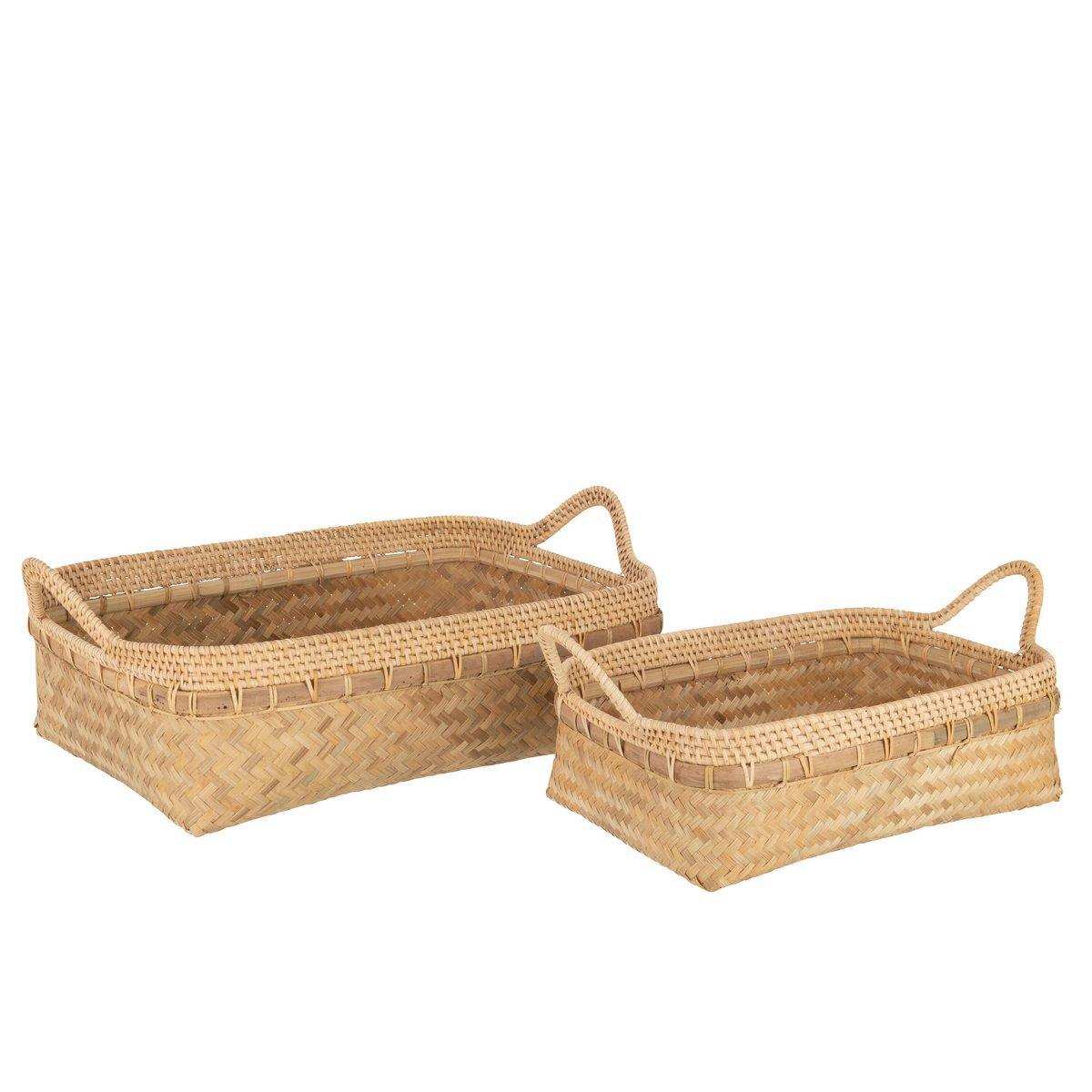 J-Line Set mit 2 Körben – Bambus – Natur - HomeDesign Knaus