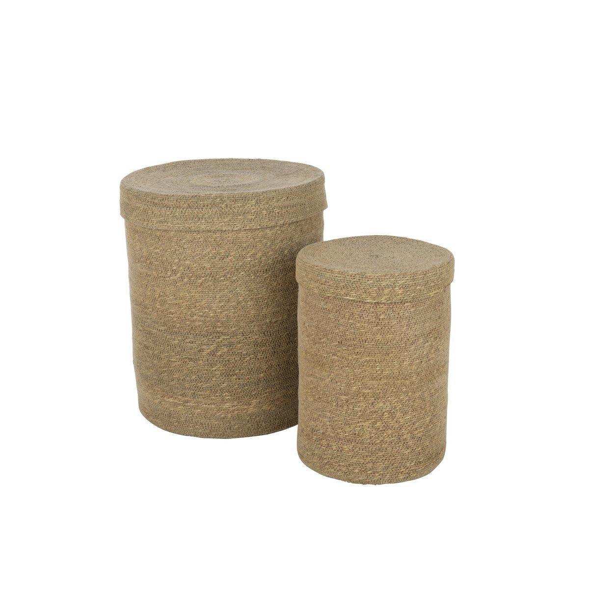 J-Line Set mit 2 Körben High Marie Seegras Natur - HomeDesign Knaus