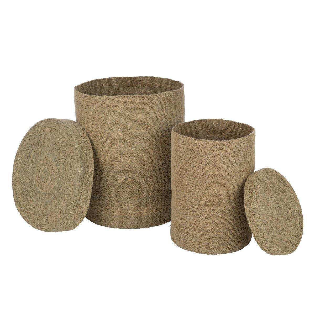 J-Line Set mit 2 Körben High Marie Seegras Natur - HomeDesign Knaus