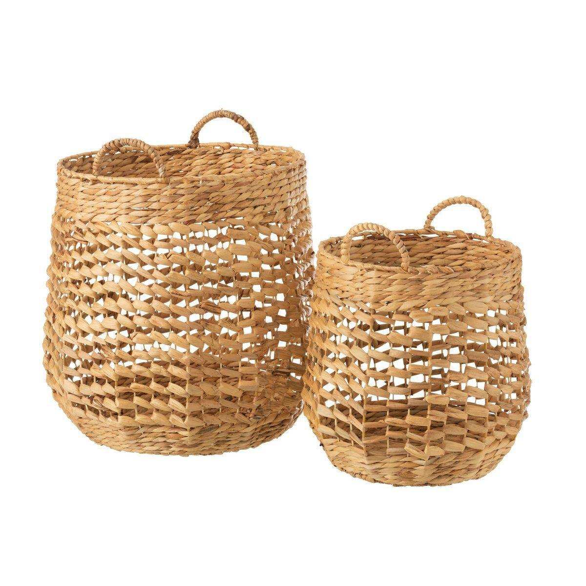 J-Line Set mit 2 Körben – Wasserhyazinthe – Natur - HomeDesign Knaus