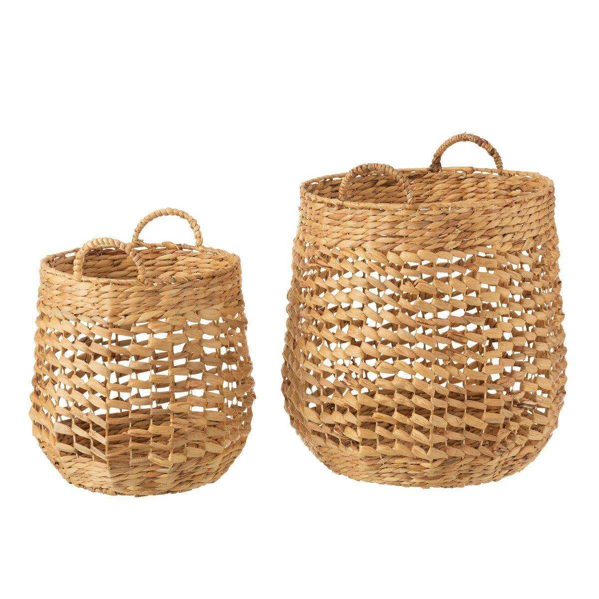 J-Line Set mit 2 Körben – Wasserhyazinthe – Natur - HomeDesign Knaus