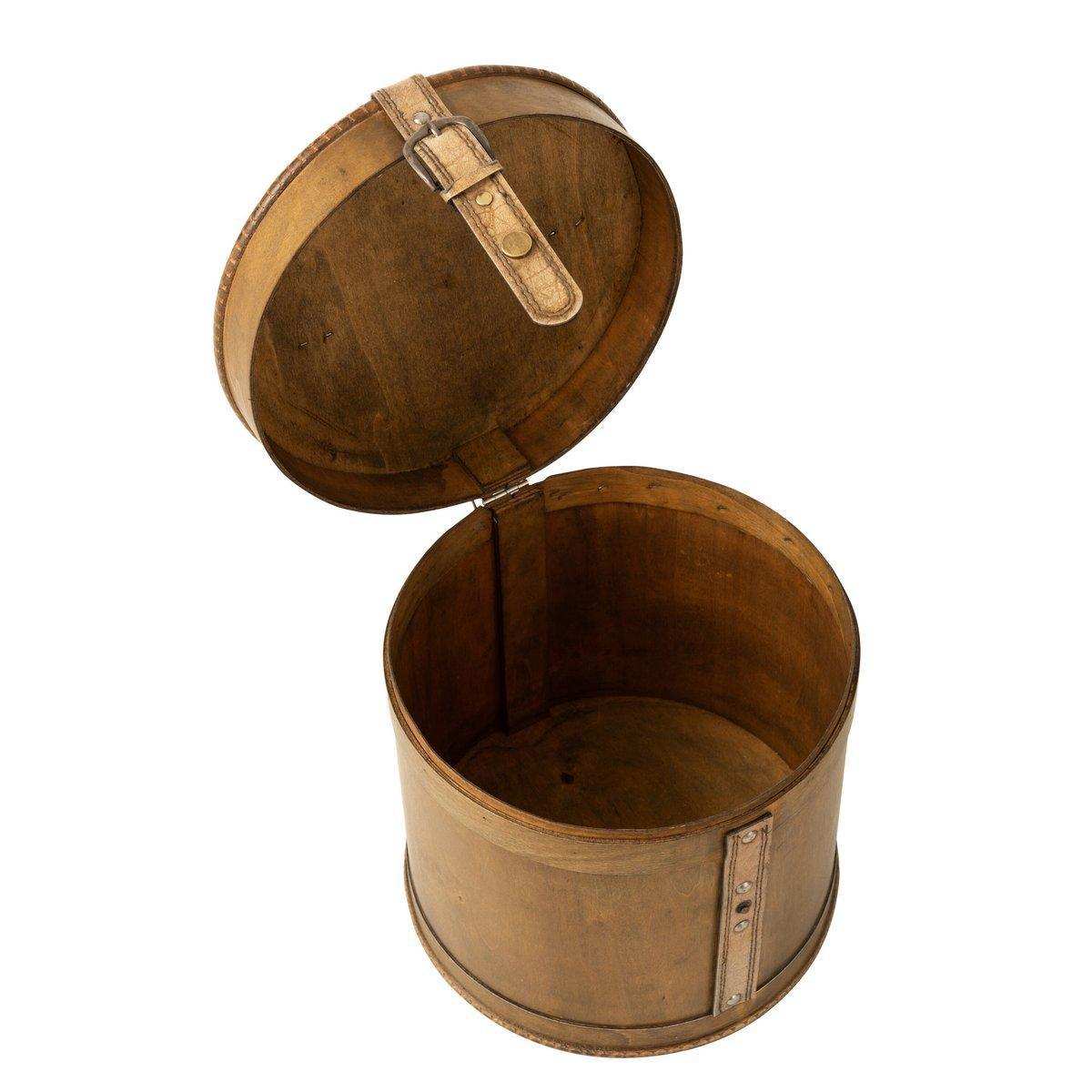 J-Line-Set mit 2 runden Koffern – Holz – Beige - HomeDesign Knaus