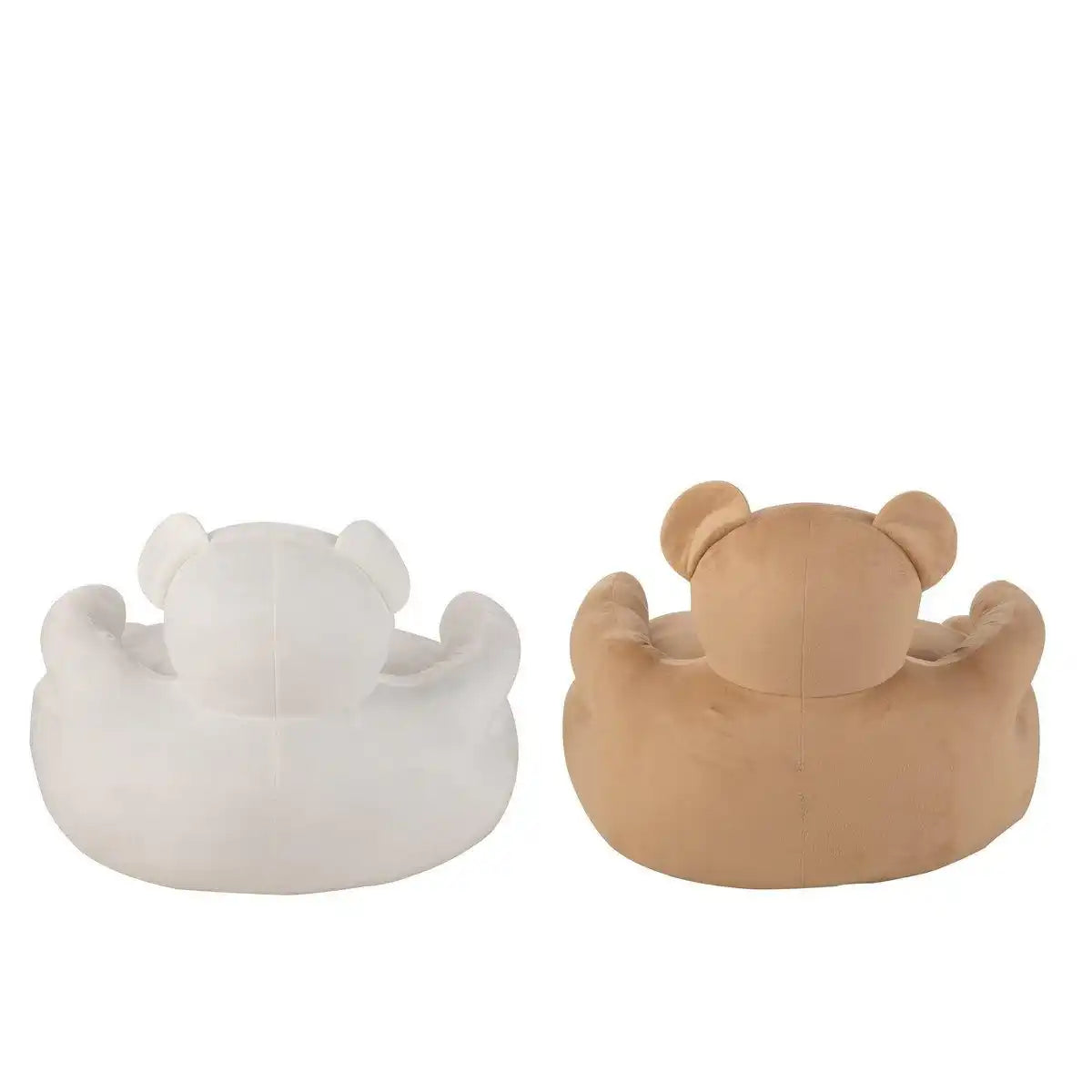 J-Line Set mit 2 Sitzen, Bärenplüsch, Weiß/Beige - HomeDesign Knaus