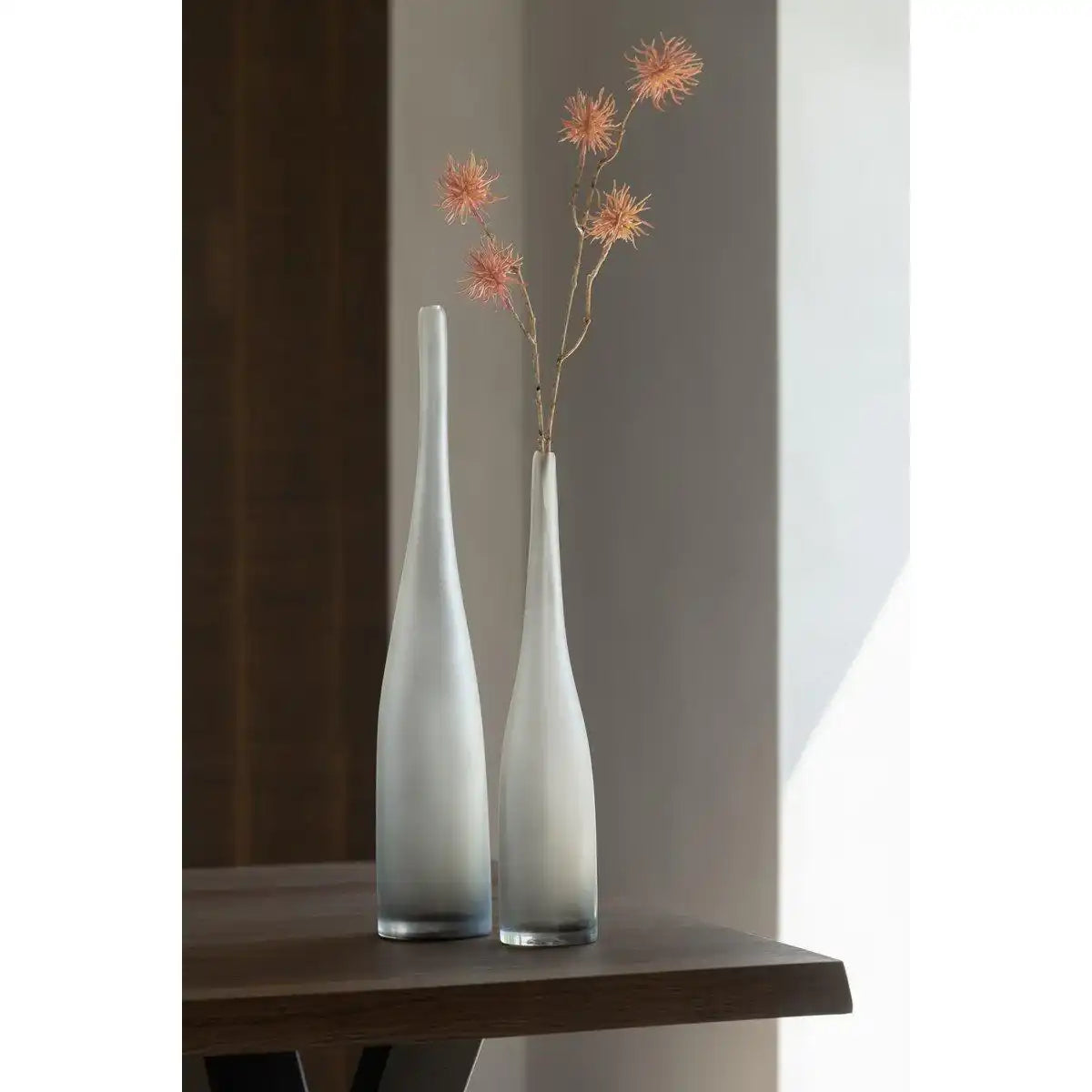 J-Line Set mit 2 Vasen Yara Flute Glass Greige - HomeDesign Knaus