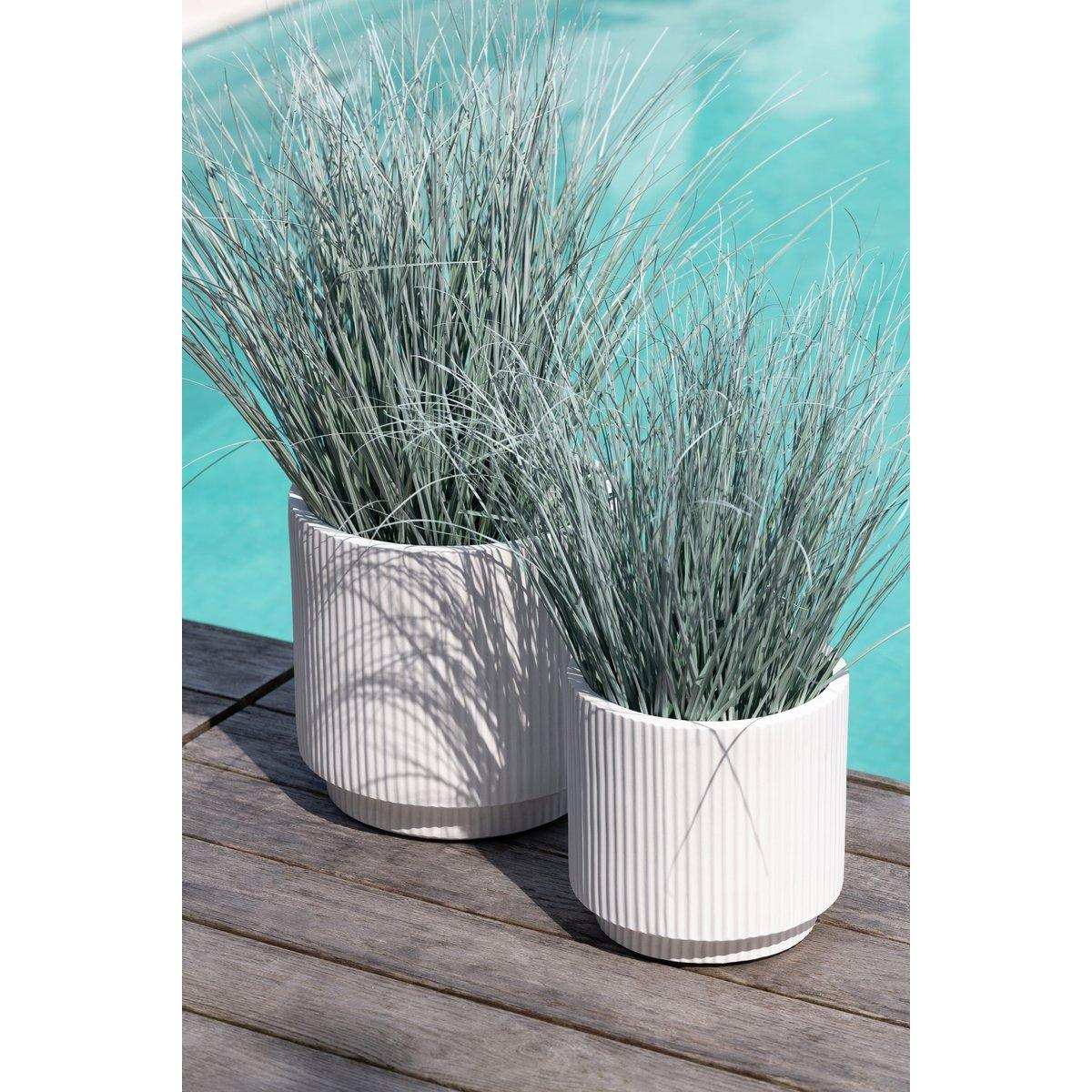 J-Line Set mit 3 Blumentöpfen Misty Clay White - HomeDesign Knaus