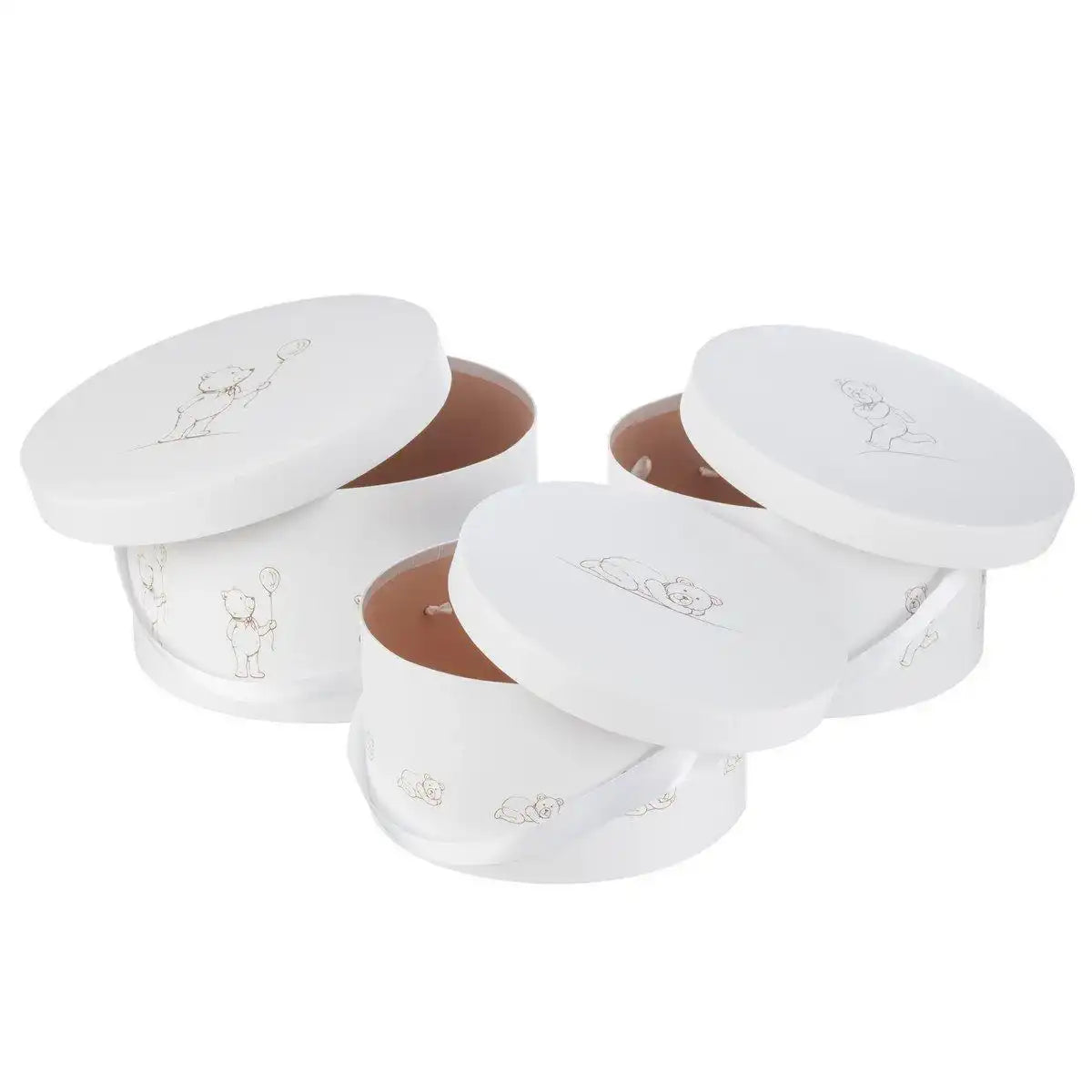 J-Line Set mit 3 Boxen Beer Rond – Karton/Schilf – weiß - HomeDesign Knaus