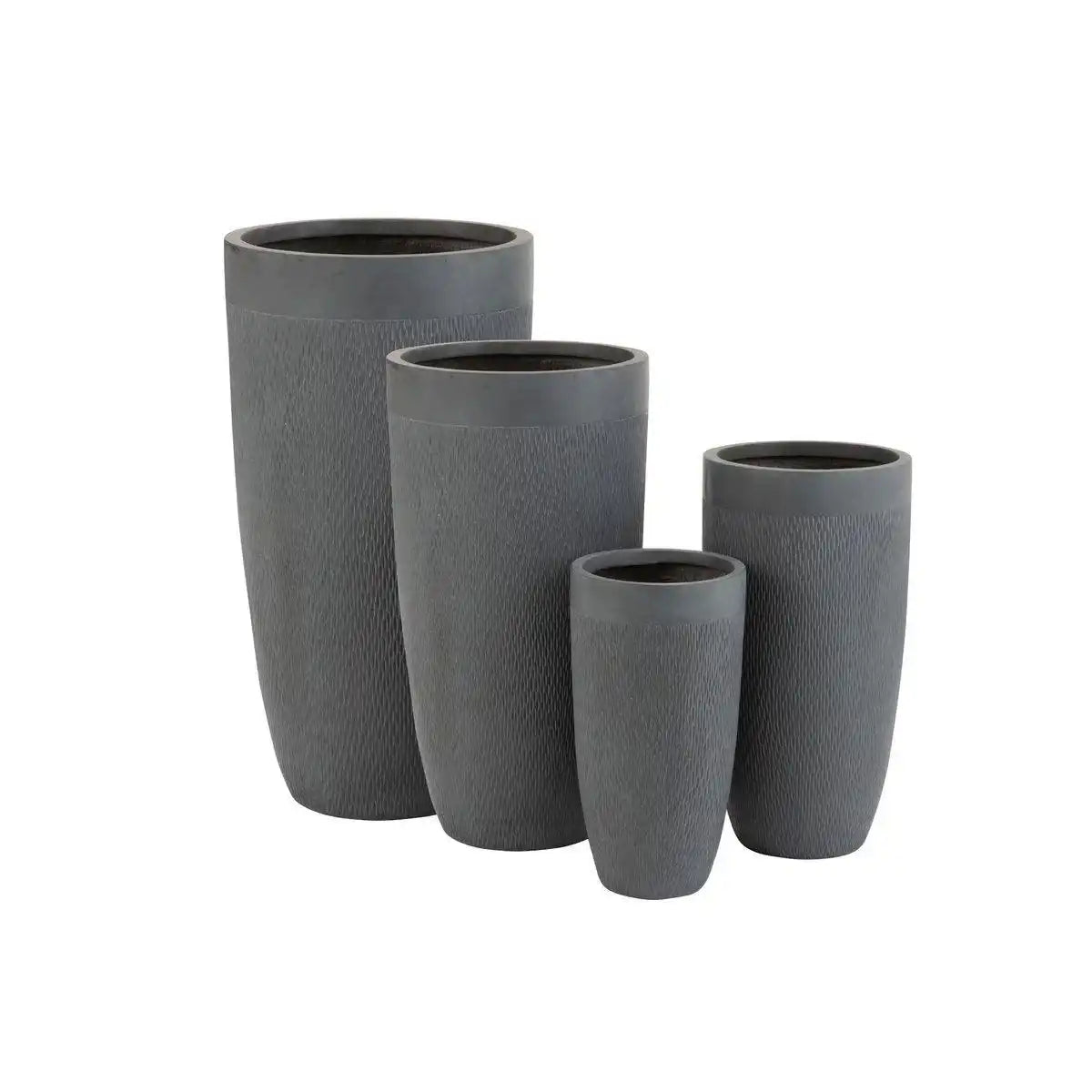 J-Line Set mit 4 Vasen, rund, hoch, Tongrau - HomeDesign Knaus
